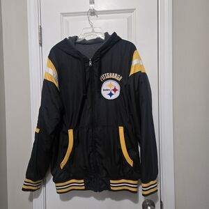 Adult Reversible Steeler Jacket - Black and Gold
